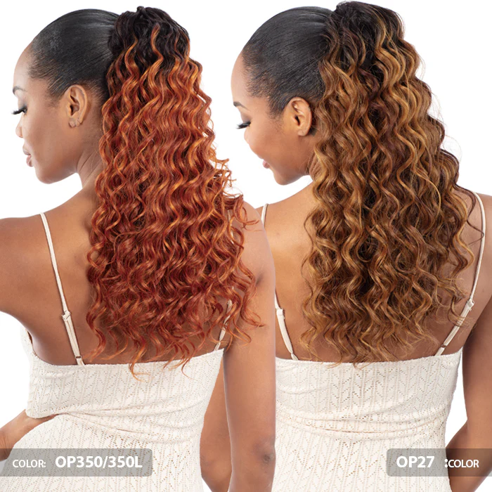 Shake N Go Que Drawstring Ponytail - Q-LOOSE DEEP 20" - Image 3
