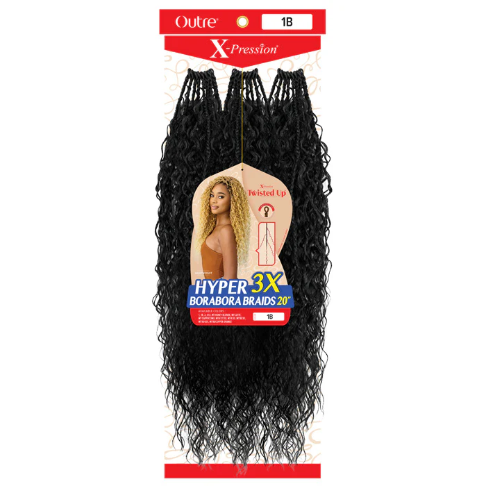 Twisted Up X-Pression By Outre Pre-Loop Crochet Braid - HYPER BORABORA BRAIDS 20" 3X - Image 3