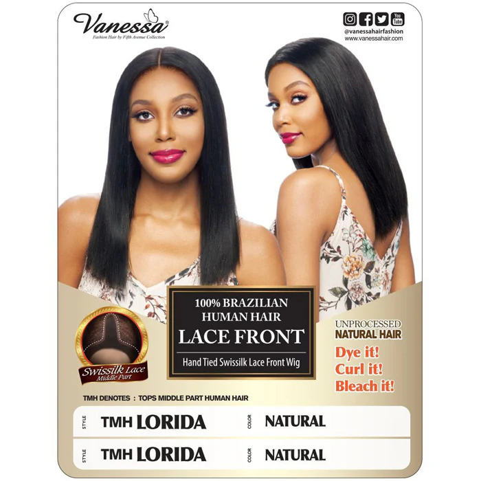 Vanessa 100% Brazilian Human Hair Swissilk Deep Part Lace Front Wig - TMH LORIDA - Image 4