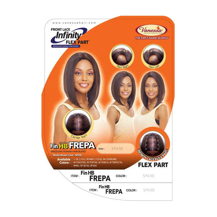 Vanessa Brazilian Human Hair Blend Front Lace Infinity Flex Part Wig - FIN HB FREPA - Image 3