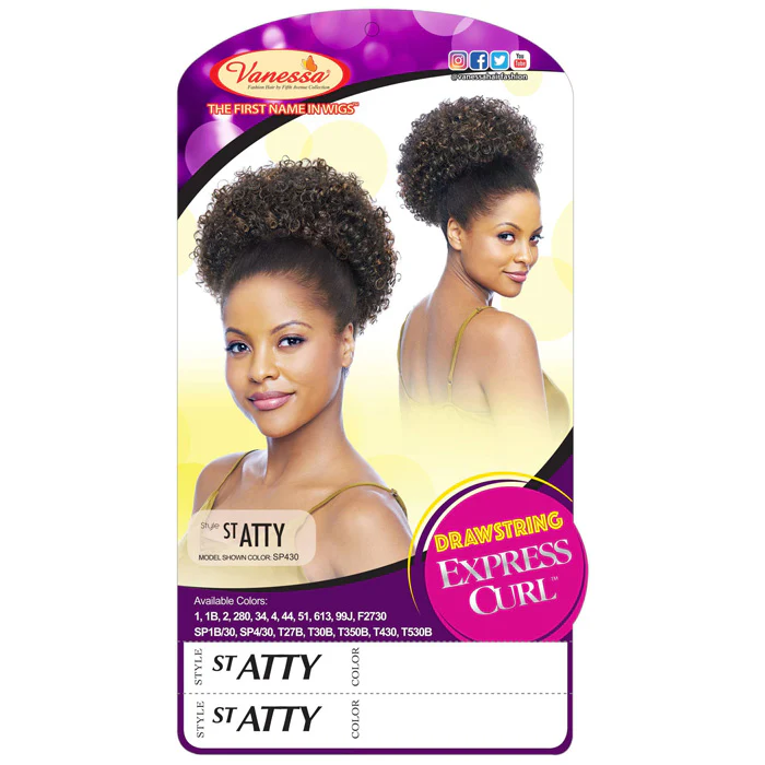 Vanessa Drawstring Express Curl Ponytail - ST ATTY - Image 5