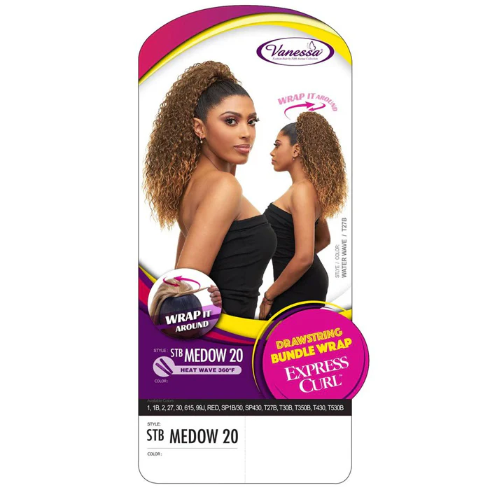 Vanessa Express Curl Hair Drawstring With Bundle Wrap Ponytail - STB MEDOW 20 - Image 4