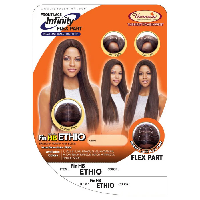 Vanessa Infinity Lace Front Flex Part Brazilian Human Hair Blend Wig - FIN HB ETHIO - Image 4