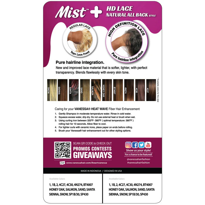 Vanessa Mist HD Natural All Back Lace Part Wig - PAYTON - Image 5