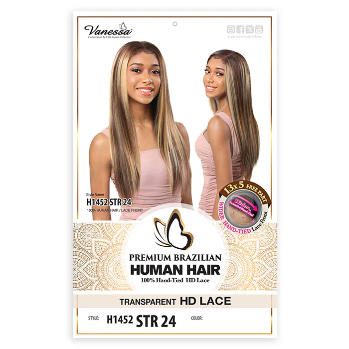 Vanessa Premium Brazilian Human Hair Glueless 13x5 HD Lace Front Wig - STR 24 - Image 3