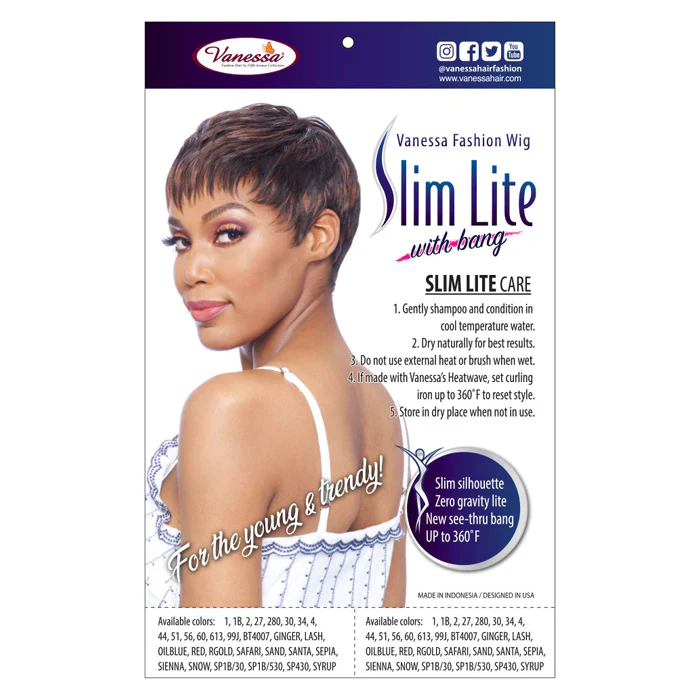Vanessa Slim Lite with Bang Full Wig - SLB THREE - Image 5