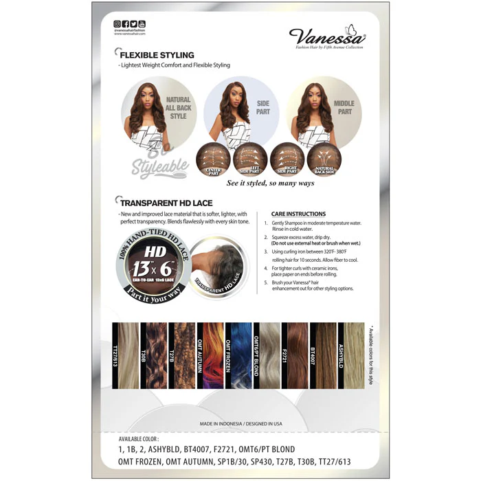 Vanessa View 136 HD 13x6 Hand-Tied Lace Front Wig - VIEW136 ELINA - Image 5