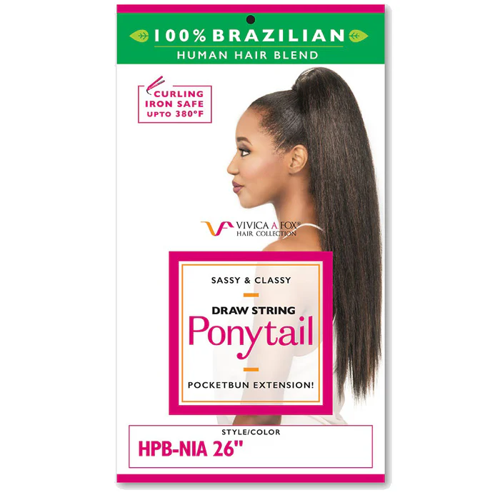 Vivica A Fox 100% Brazilian Human Hair Blend Drawstring Ponytail - HPB-NIA - Image 4