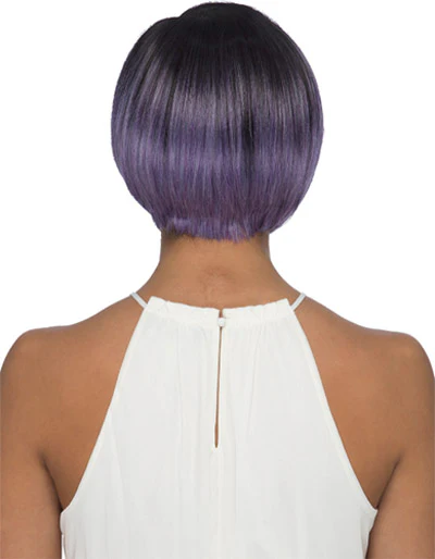 Vivica A. Fox New Futura Fiber 10" LAYERED BOB WITH SWEPT BANG & INVISIBLE SIDE CURVED PART(RIGHT) Wig - ALLEGRA - Image 4