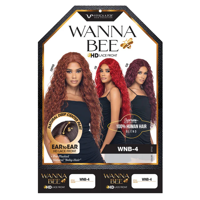 Vivica A Fox Wanna Bee Human Hair Blend 5" Deep HD Lace Front Wig - WNB-4 - Image 4