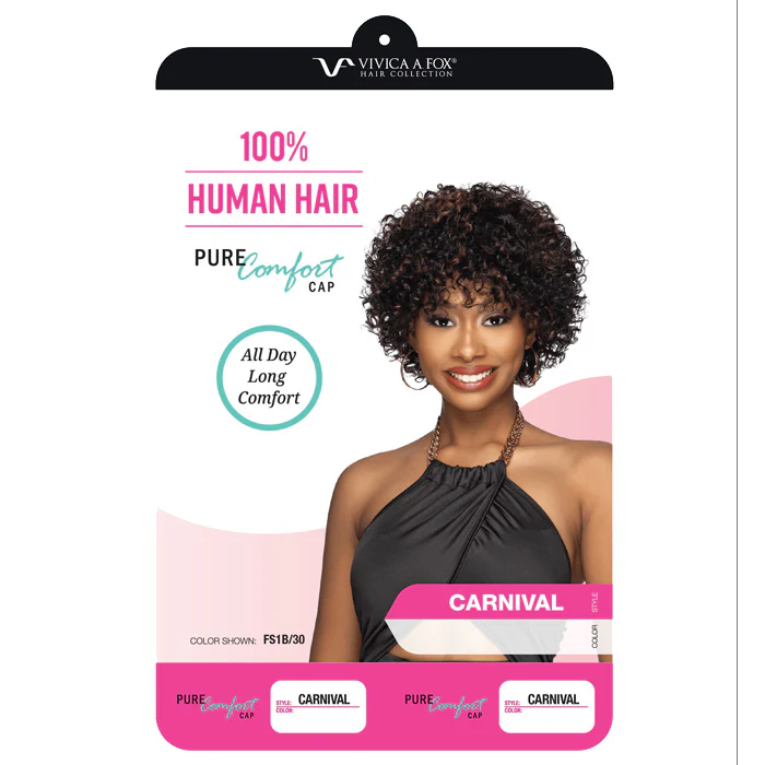 Vivica A Fox Pure Comfort Cap Full Wig - CARNIVAL - 100% Premium Human Hair - Image 4