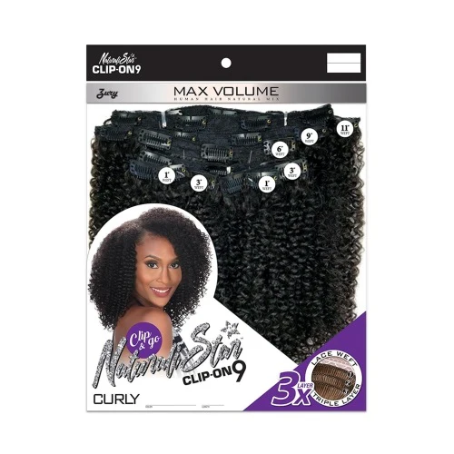 Zury Human HAIR CLIP ON WEAVE CLIP-ON9 NAT - HB CLIP ON CURLY - Image 2
