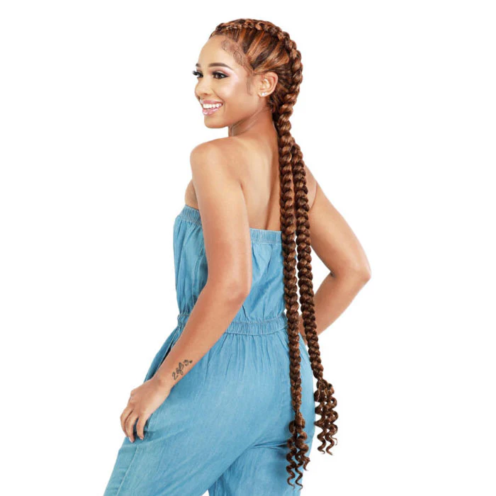 Zury Sis Braided Twintail Synthetic HD Lace Front Wig - LF-DD EXL LEMONA - Image 3