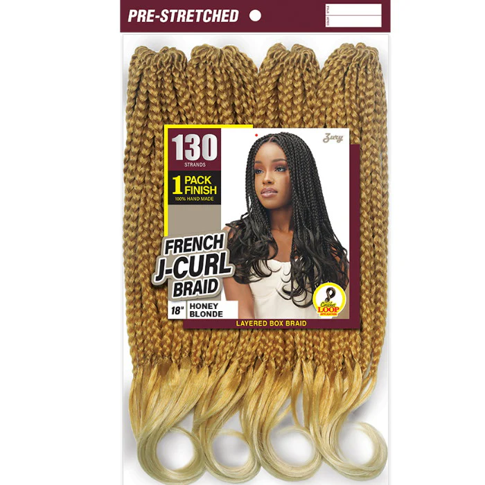 Zury Sis Loop Crochet Braids 100% Hand-Made - FRENCH J CURL BRAID 18" 130 STRANDS - Image 4