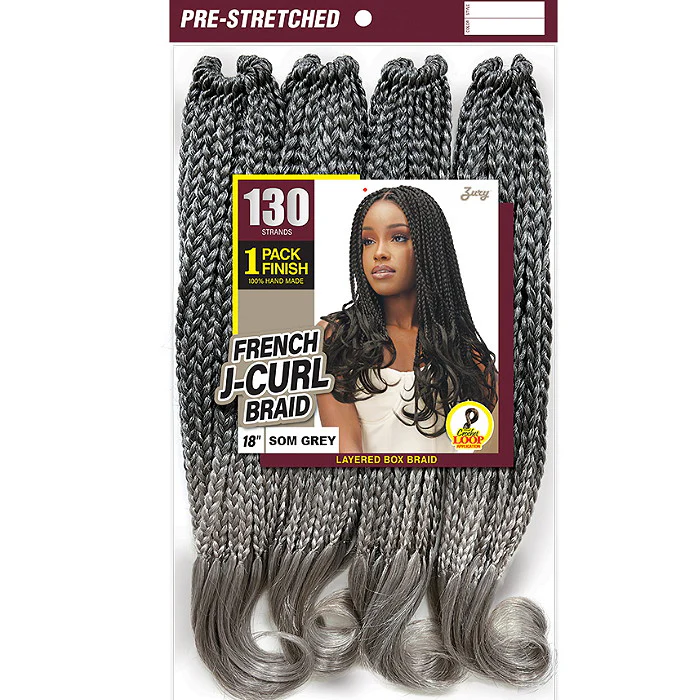 Zury Sis Loop Crochet Braids 100% Hand-Made - FRENCH J CURL BRAID 18" 130 STRANDS - Image 5