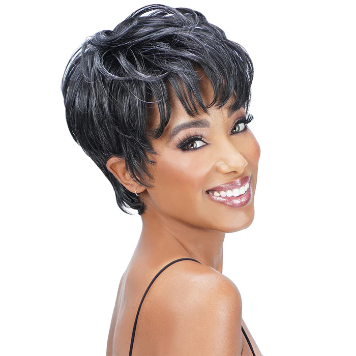 Zury Sis Ms.Wisdom Salt and Pepper Full Wig - WISDOM 203 - Image 2