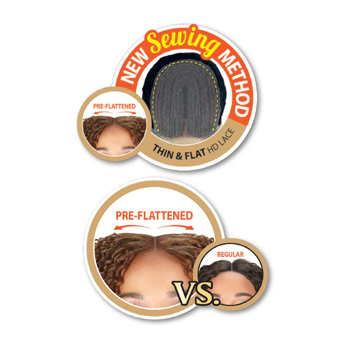 Zury Sis Naturali Star Pre-Flattened 4" Parting HD Lace Front Wig - NAT-FT LACE H DAY - Image 4