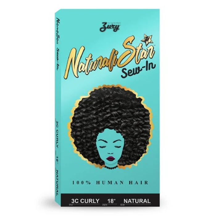 Zury Sis Naturali Star Sew-In 100% Human Hair Weave - 3C CURLY 10-16" - Image 2