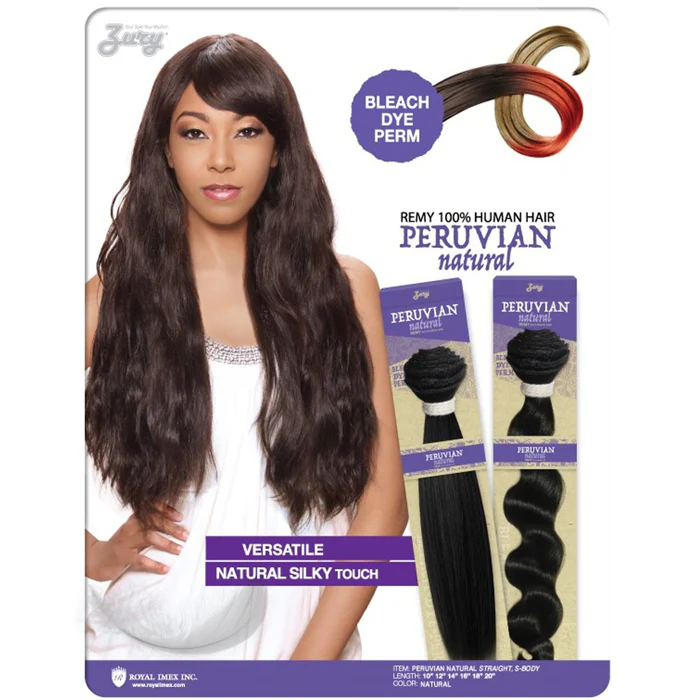 Zury Sis Peruvian Natural 100% Remy Human Hair Weave - STRAIGHT 12-20" (Pre-Dyed) - Image 2