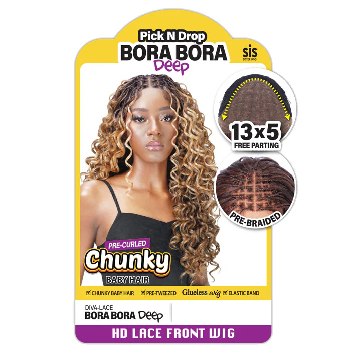Zury Sis Pre-Braided Glueless 13x5 HD Lace Front Wig - Bora Bora Deep - Image 3